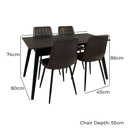 4 seater dining online table length